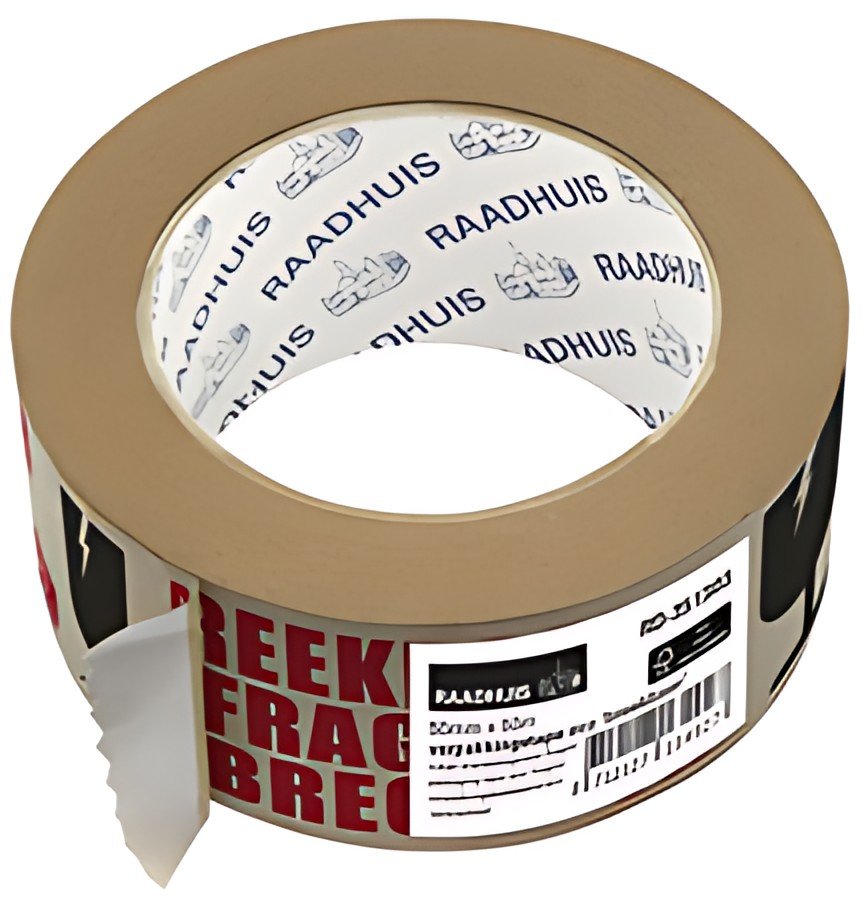 RAADHUIS Ruban adhésif ECO "FRAGILE", 50 mm x 50 m