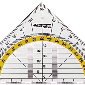 WESTCOTT Equerre géométrique, hypoténuse: 140 mm
