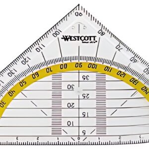 WESTCOTT Equerre géométrique, hypoténuse: 140 mm, flexible