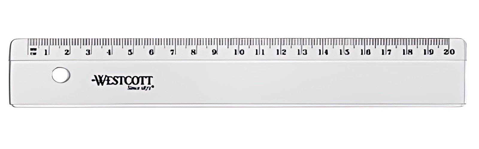 WESTCOTT Règle plate, en plastique, longueur: 500 mm