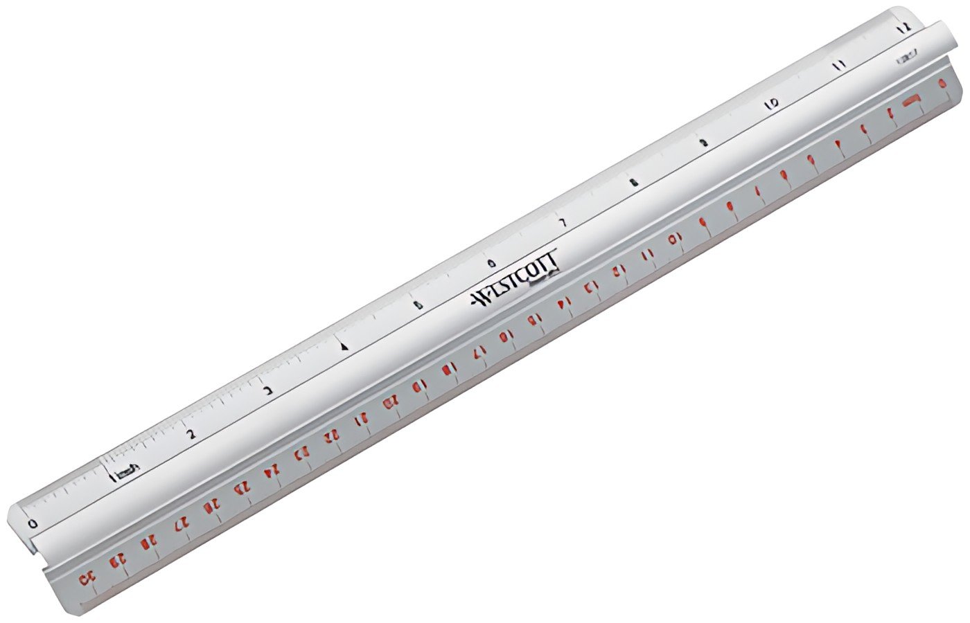 WESTCOTT Règle, longueur: 300 mm, aluminium, avec poignée