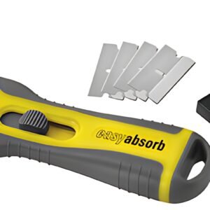 easyabsorb Grattoir à vitres, poignée softgrip, jaune/gris