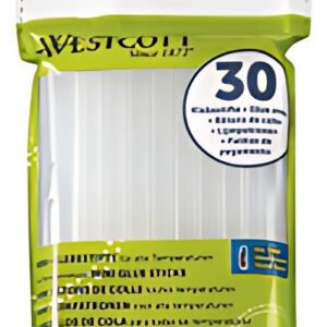 WESTCOTT Bâtons de colle à chaud, diamètre: 7 mm, 30 pièces