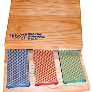 DMT Kit de pierres à aiguiser diamant, boîte en bois, 3 pcs