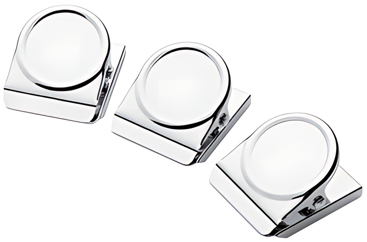 WESTCOTT Clip magnétique, 38 x 45 mm, par 3, argent/chrome