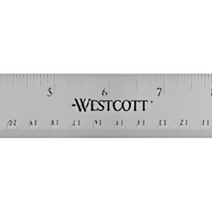WESTCOTT Règle en métal avec dos en liège, longueur: 300 mm