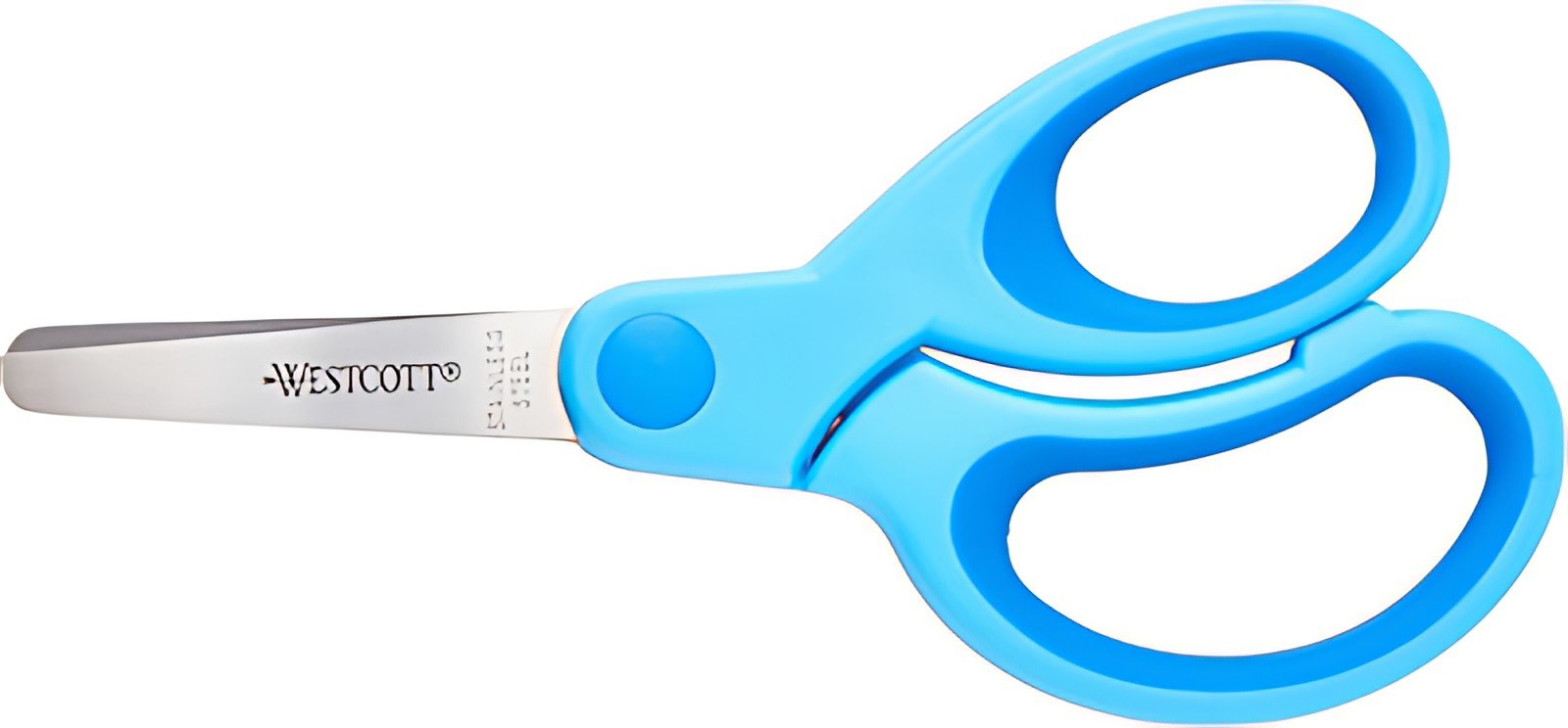 WESTCOTT Ciseaux Kids Softgrip, rond, 130 mm, bleu