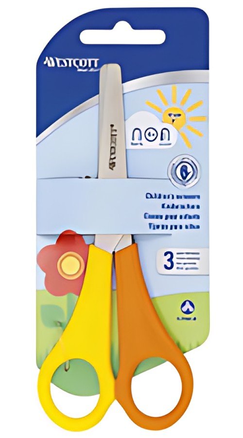 WESTCOTT Ciseaux de bricolage pour enfants, jaune/orange