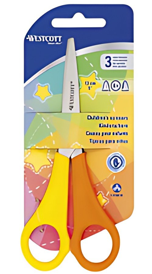 WESTCOTT Ciseaux de bricolage pour enfants, jaune/orange