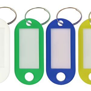 WESTCOTT Porte-clé avec anneau, pack de 100, assorti