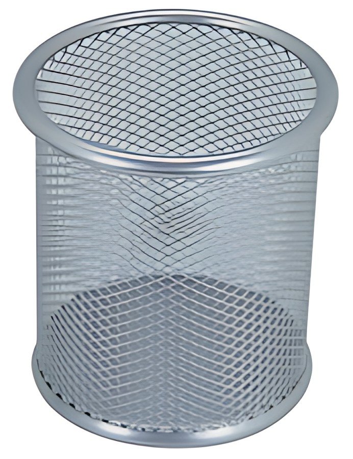 WESTCOTT Pot à crayons, en fils métalliques, argent