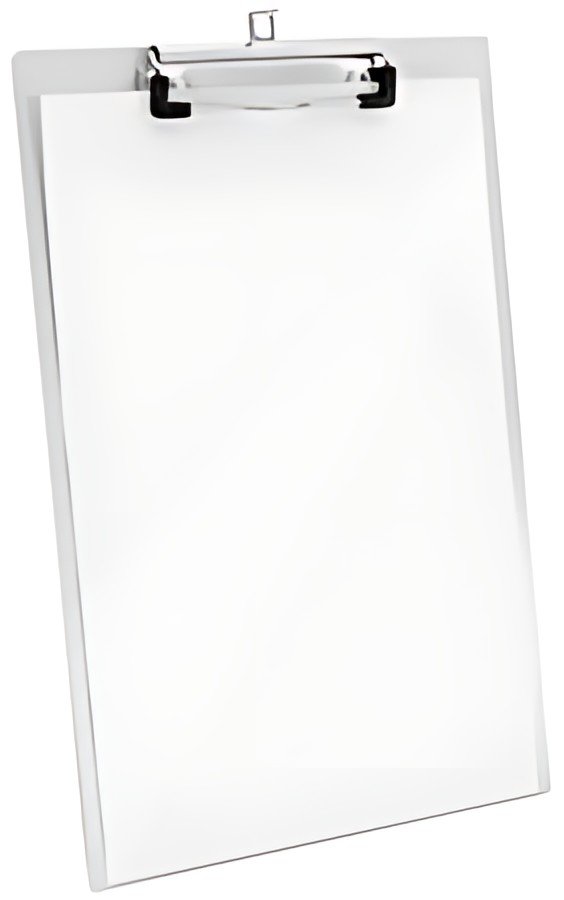 WESTCOTT Porte-bloc à pince en aluminium, A4, argent