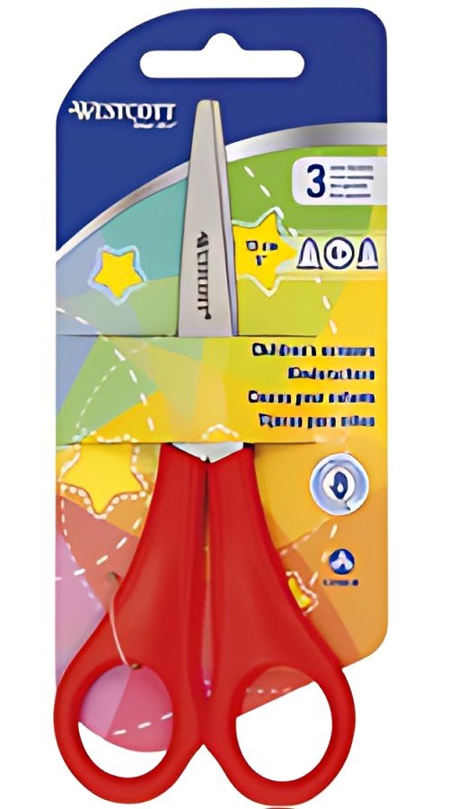 WESTCOTT Ciseaux de bricolage pour enfants, rouge