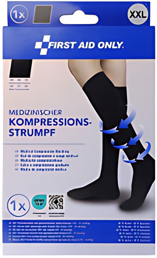 FIRST AID ONLY Mi-bas de contention, XXL, noir