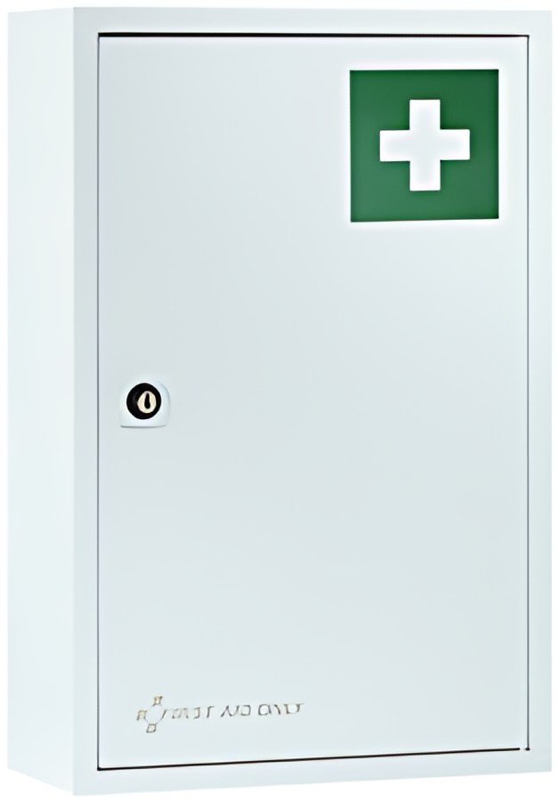FIRST AID ONLY Erste-Hilfe-Schrank, Metall, weiß, unbestückt