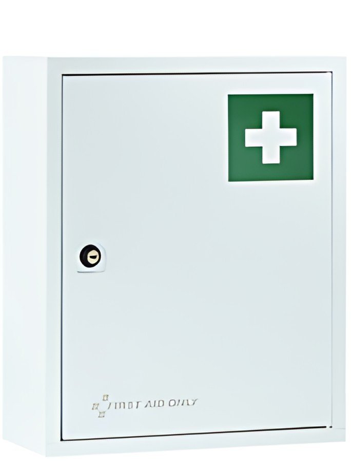 FIRST AID ONLY Erste-Hilfe-Schrank, Inhalt DIN 13169, weiß