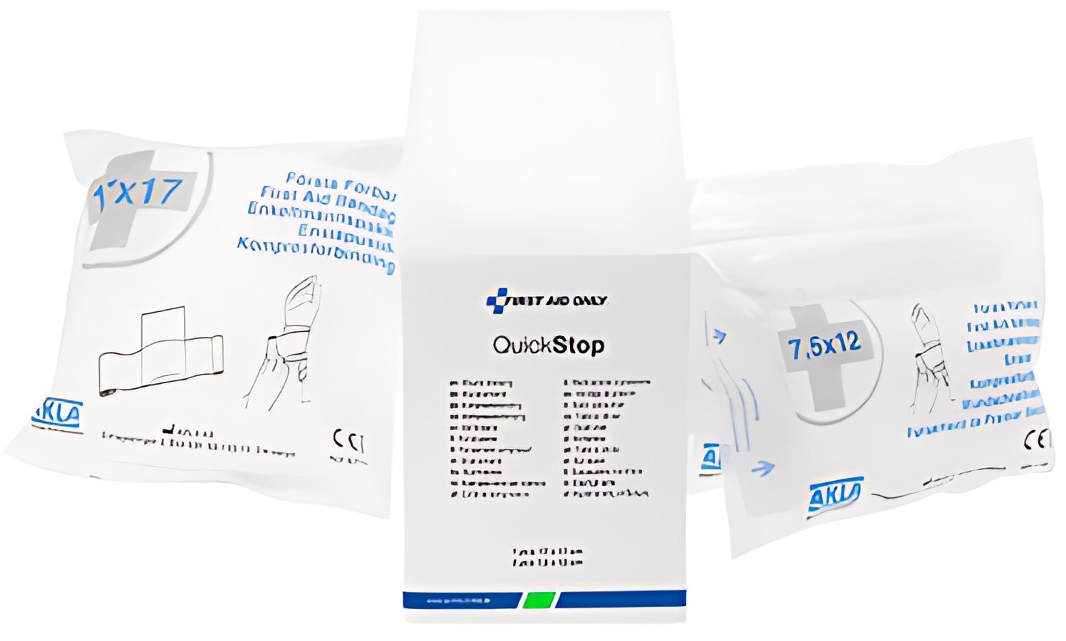 FIRST AID ONLY Steriles Wundverband-Set QuickStop, 3er Set