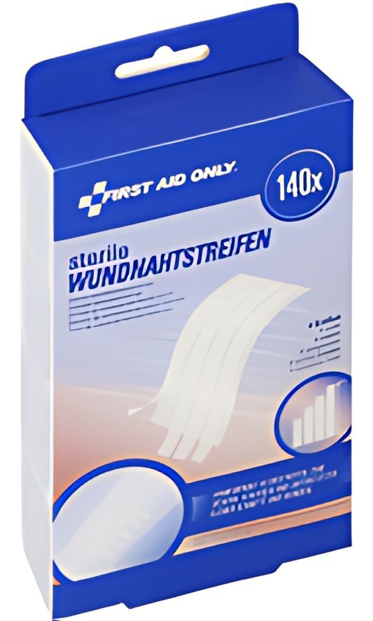 PREMIERS SECOURS UNIQUEMENT bandes de suture pour plaies stériles, blanches, blister de 140