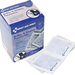 Chiffon de nettoyage pour lunettes PREMIERS SECOURS UNIQUEMENT, paquet de 50