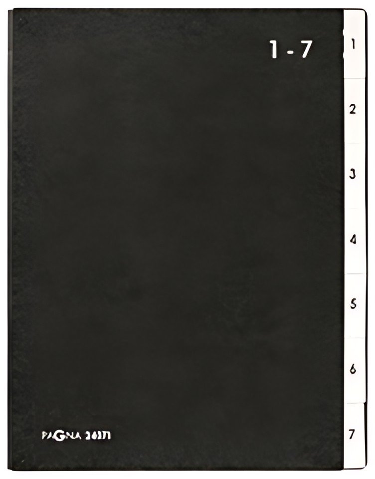 PAGNA trieur, format A4, 7 compartiments, 1 - 7, noir