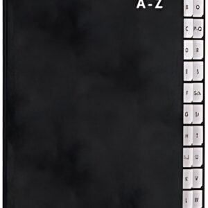 Dossier de bureau PAGNA, DIN A4, 24 compartiments, A - Z, noir