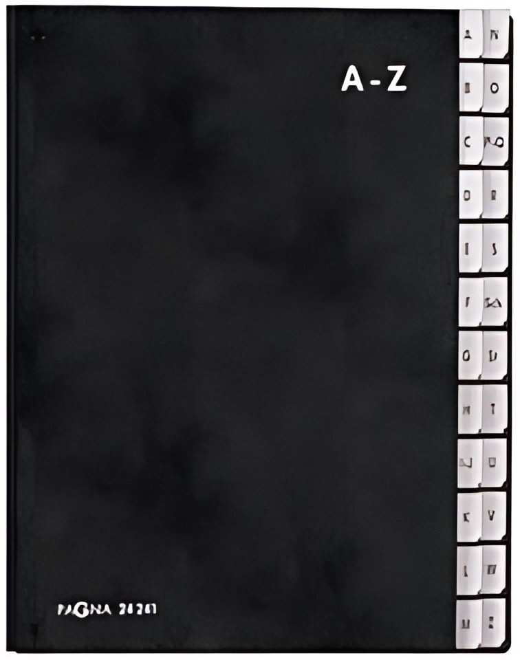Dossier de bureau PAGNA, DIN A4, 24 compartiments, A - Z, noir
