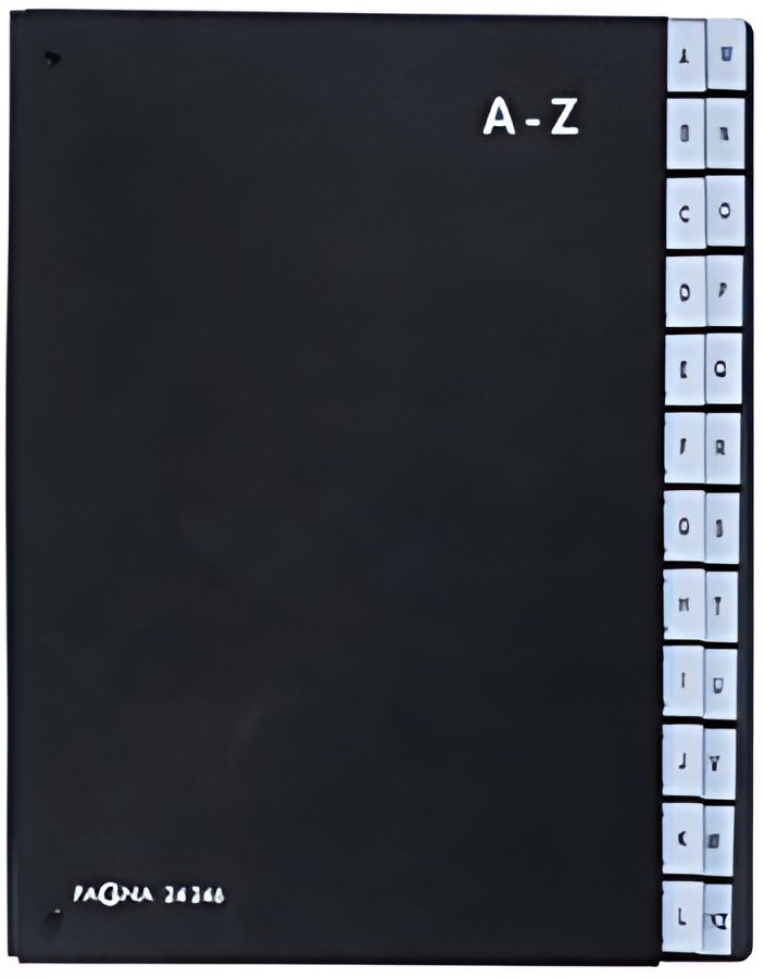 PAGNA trieur, format A4, 24 positions, A - Z, noir
