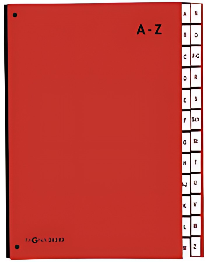 PAGNA classeur à compartiments Color, format A4, A - Z, 24