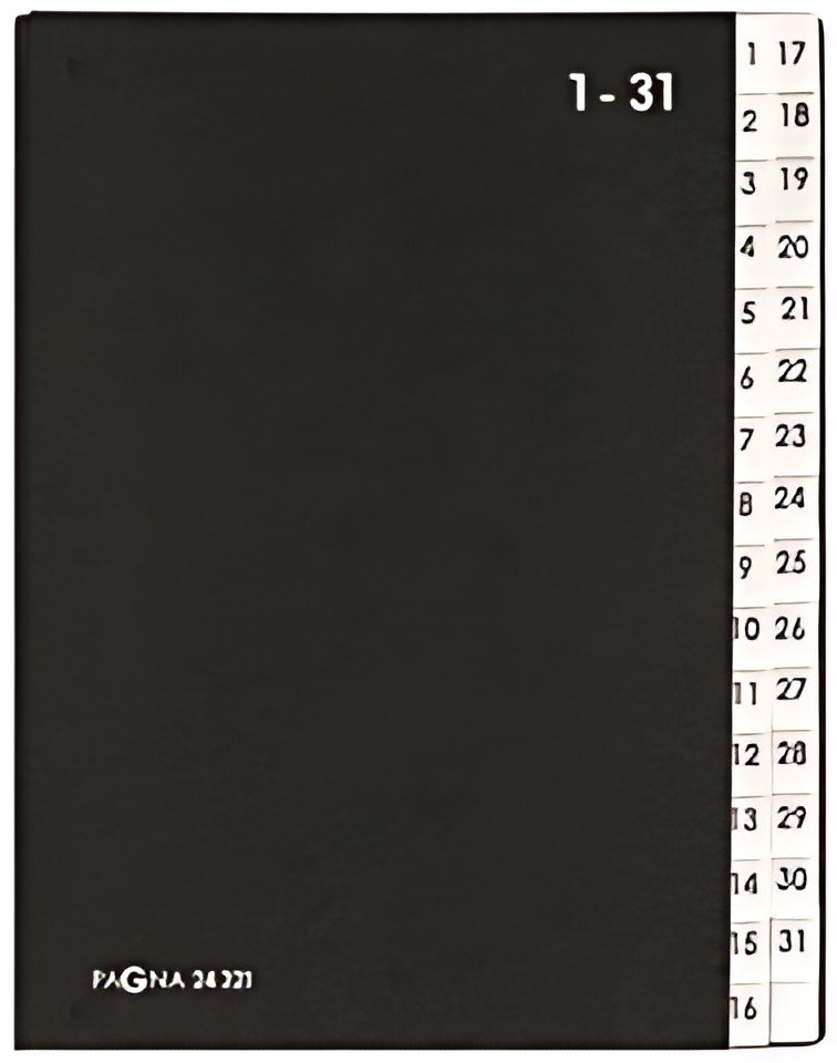 PAGNA Trieur à soufflet, format A4, 1-31, noir