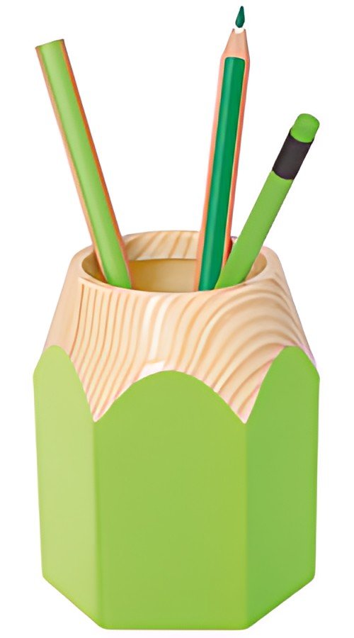 WEDO Pot à crayons "PENCIL", en plastique, vert pomme