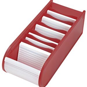 WEDO Fichier éducatif A8 paysage, 100 fiches, rouge