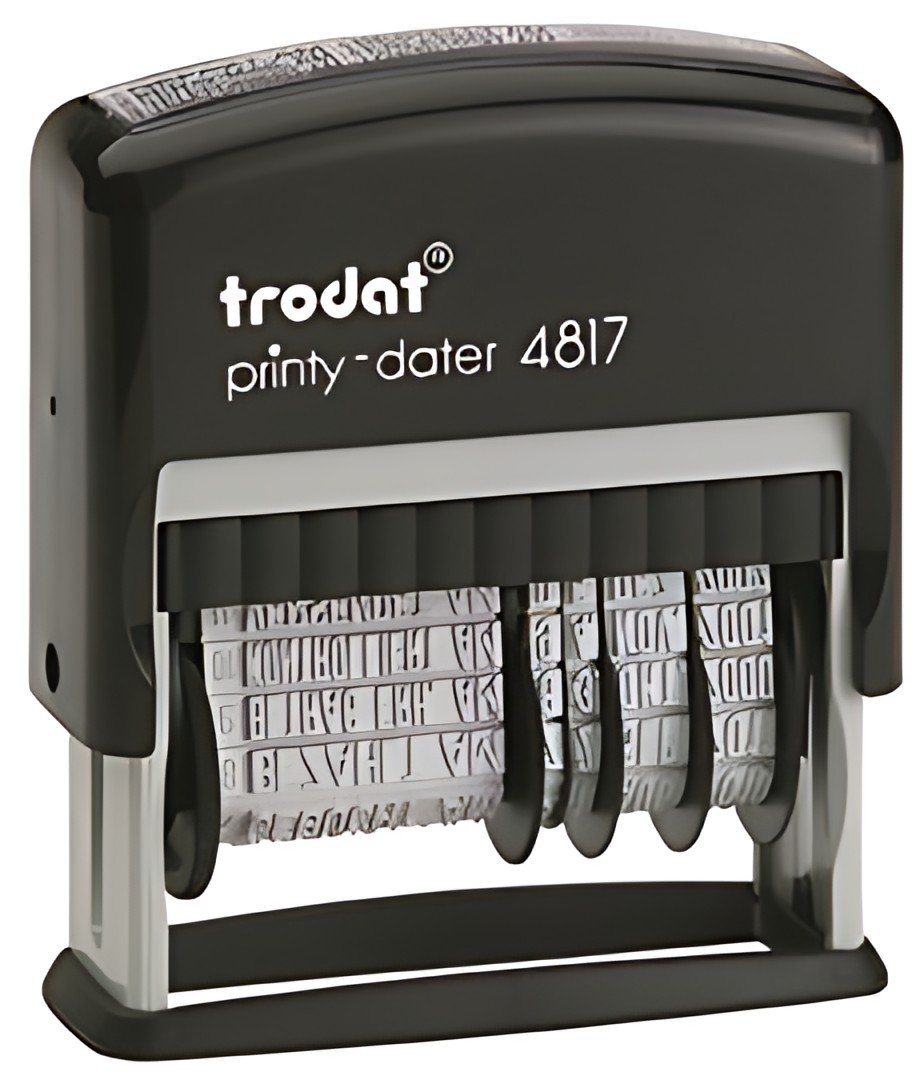 tampon à ruban mot trodat Printy Dater 4817, avec date, SB-