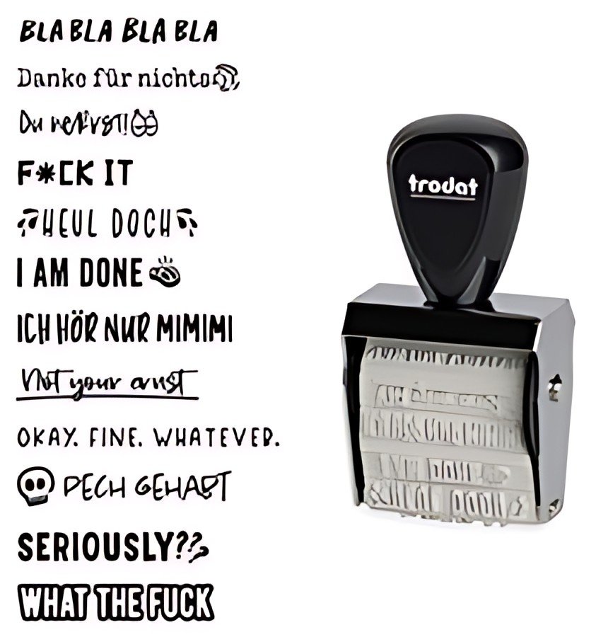 trodat Kreativstempel-Set Creative Mini "Böse Sprüche"