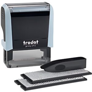 set de tampons texte trodat Printy 4912 Typomatic, bleu pastel