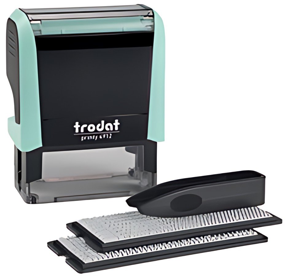 set de tampons texte trodat Printy 4912 Typomatic, vert pastel