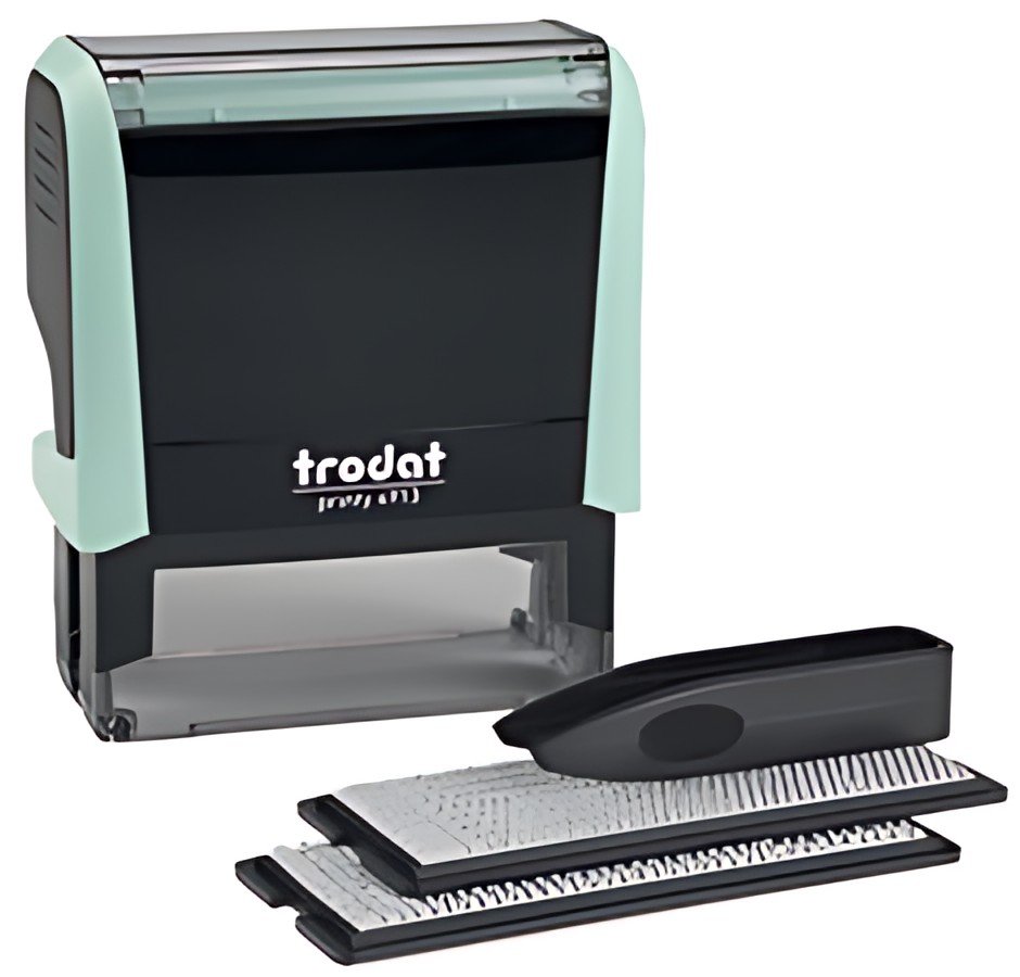 set de tampons texte trodat Printy 4913 Typomatic, vert pastel