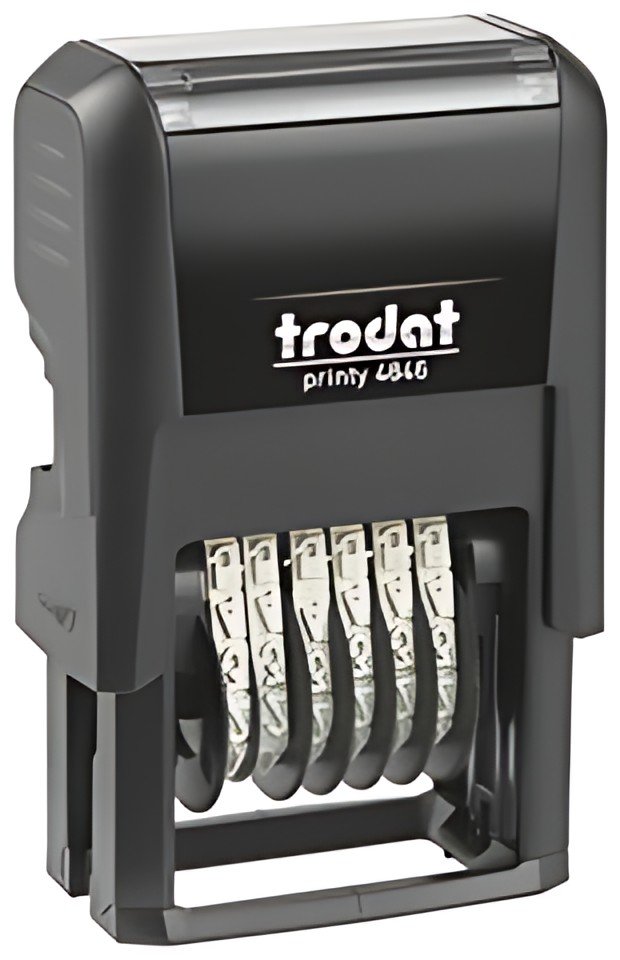 trodat Tampon numéroteur Printy 4.0 4846, 6 chiffres, noir
