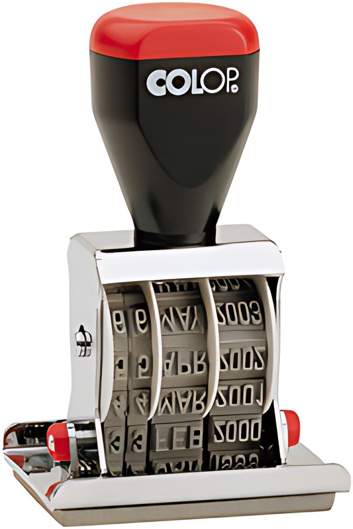 Tampon dateur COLOP 04060 L3 "BOOKED", avec plaque-texte