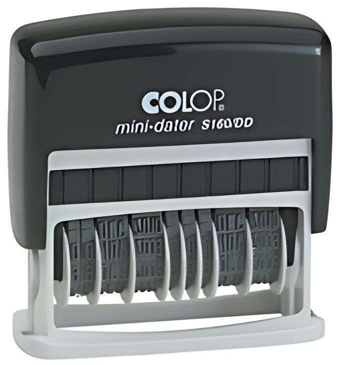 COLOP Mini tampon double dateur S160/DD, noir