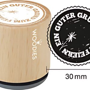 Timbre motif COLOP Woodies "Bonne raison de faire la fête" I