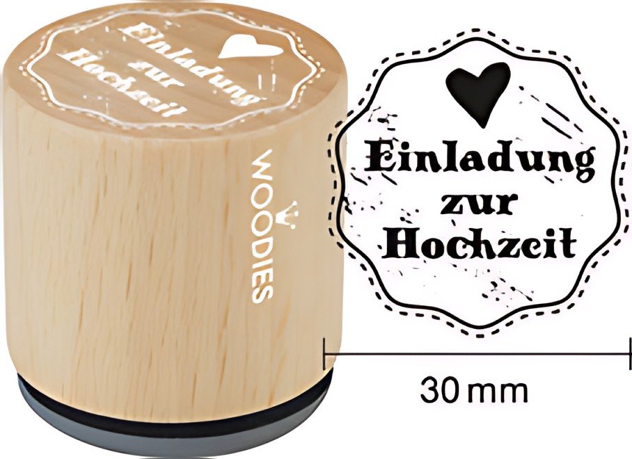 Timbre motif COLOP Woodies "Invitation au mariage"