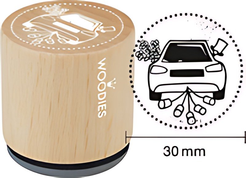COLOP Tampon à motif Woodies "auto avec boîtes de conserve"