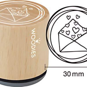 COLOP Tampon à motif Woodies "enveloppe avec coeur"