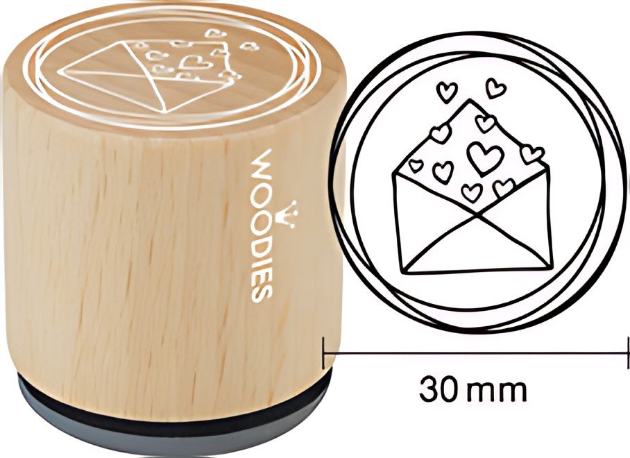 COLOP Tampon à motif Woodies "enveloppe avec coeur"