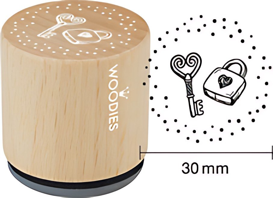 COLOP Tampon à motif Woodies "clé & cadenas"