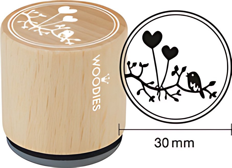 COLOP Tampon à motif Woodies "ballons en forme de coeur"