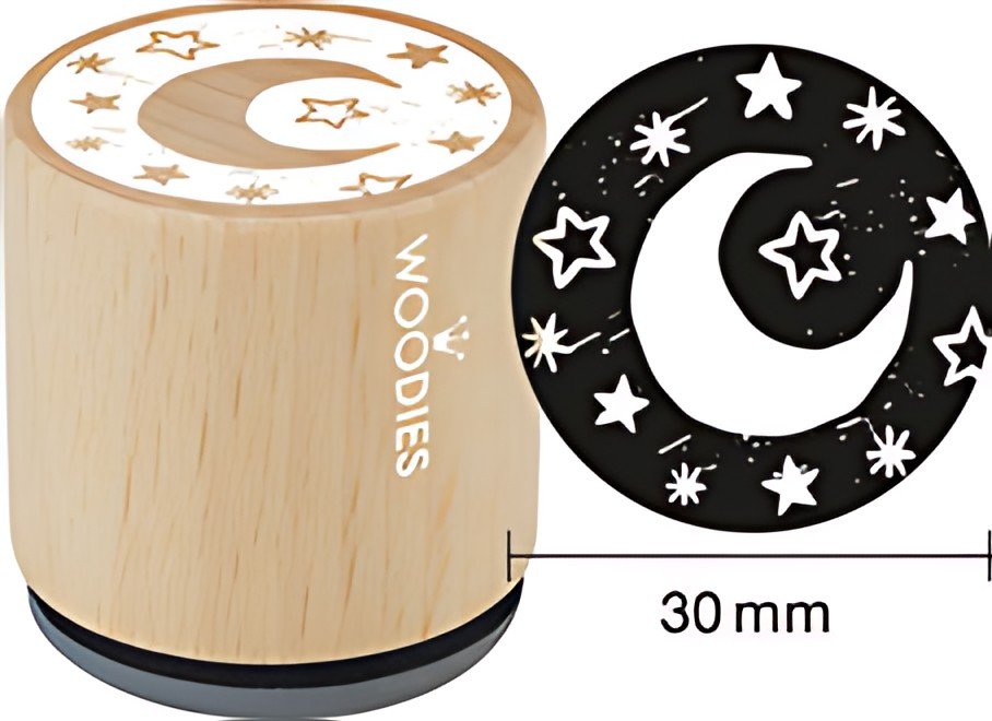 COLOP Tampon à motif Woodies "lune et étoiles"