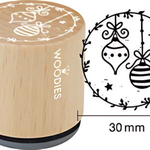 COLOP Tampon à motif Woodies "boules de Noël"