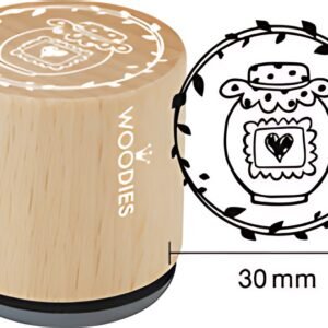 COLOP Tampon à motif Woodies Handmade "pot de confiture"