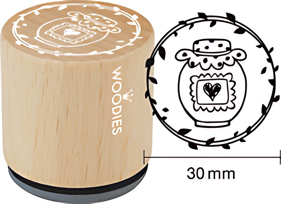 COLOP Tampon à motif Woodies Handmade "pot de confiture"